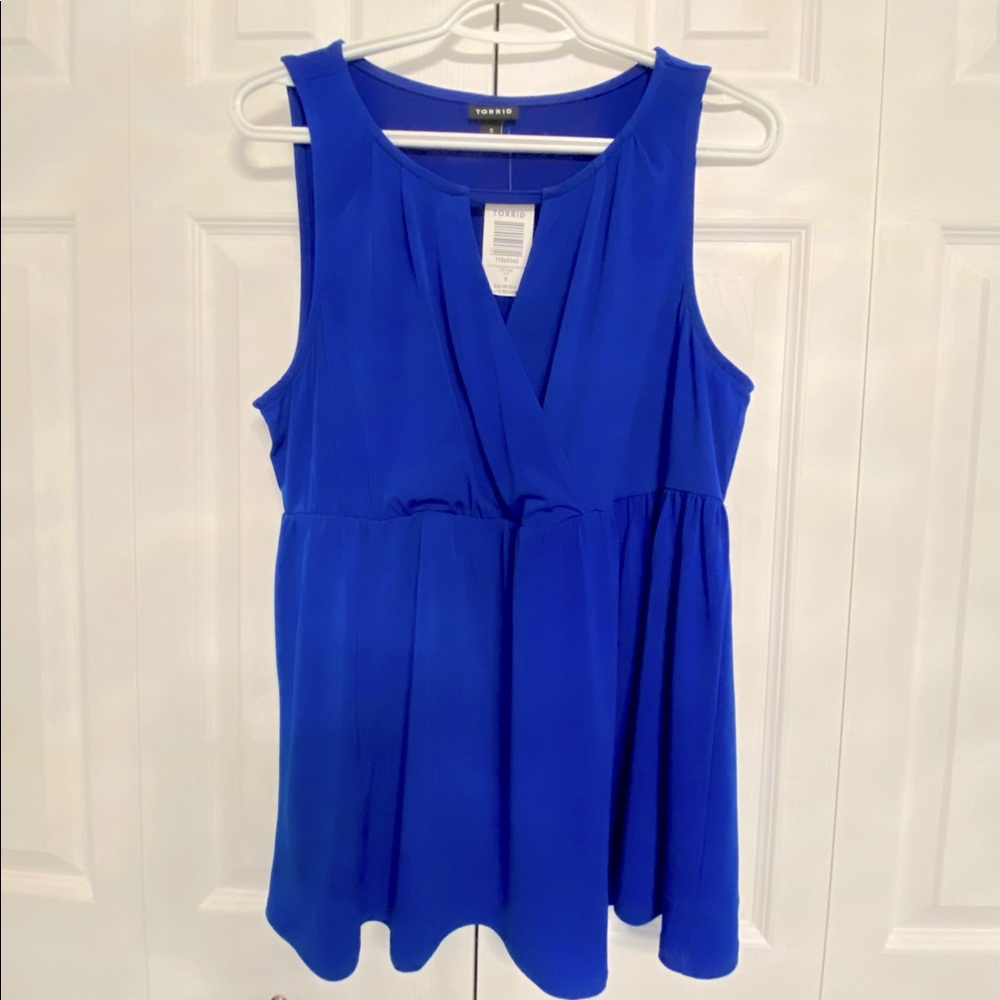 Torrid Royal Blue Empire-waisted Tank Size 0
